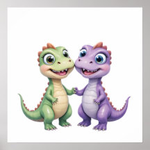 Dinosaurier Friends - Kinderzimmer Wall Art Set fü