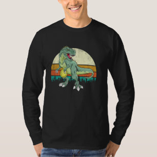 Dinosaurier Frolf Player T Rex Golfer Dino Retro D T-Shirt