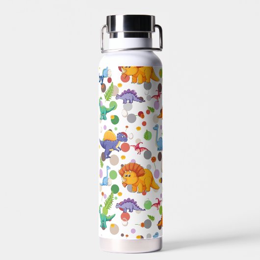 Dinosaurier Fun Personalisieren Name Dauerhaft Trinkflasche (Rückseite)