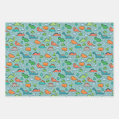 Dinosaurier Fun Wrapping Paper Sheets Geschenkpapier Set (Vorderseite)