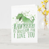 Dinosaurier für "I Liebe you" Karte (Gelbe Blume)