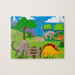 Dinosaurier für personalisiertes Kind Puzzle