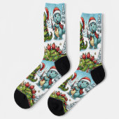 Dinosaurier für Weihnachtssocken für Crews Socken (Linkes Detail)