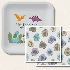Dinosaurier-Fußabdruck-Baby-Party Serviette