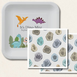 Dinosaurier-Fußabdruck-Baby-Party Serviette
