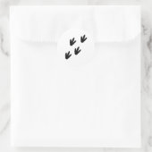Dinosaurier-Fußspuren Runder Aufkleber (Tasche)