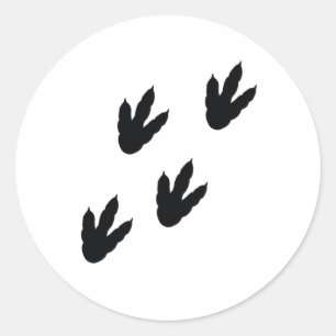 Dinosaurier-Fußspuren Runder Aufkleber