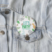 Dinosaurier Gastgeschenk Party Button (Beispiel)
