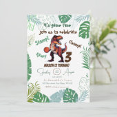 Dinosaurier Geburtstag Einladung (Stehend Vorderseite)