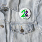 Dinosaurier Geburtstag Grün Button (Beispiel)