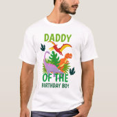 Dinosaurier Geburtstag Herrenhemden Vater T-Shirt (Vorderseite)