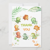 Dinosaurier Geburtstag mit Foto Option Einladung (Rückseite)