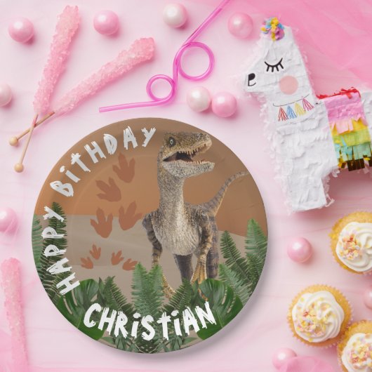 Dinosaurier Geburtstag Pappteller (Party)
