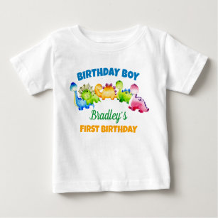 Dinosaurier Geburtstag personalisiert passende Fam Baby T-shirt