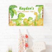 Dinosaurier Geburtstag personalisiertes Party Banner (Insitu)