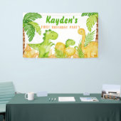 Dinosaurier Geburtstag personalisiertes Party Banner (Messeveranstaltung)