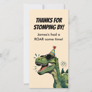 Dinosaurier Geburtstag Vielen Dank Card Flat Kids Dankeskarte
