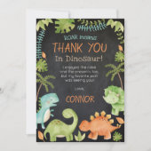 Dinosaurier Geburtstag vielen Dank Einladung (Vorderseite)