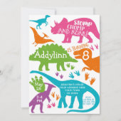 Dinosaurier-Geburtstags-Einladung Einladung (Vorderseite)