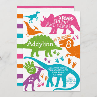 Dinosaurier-Geburtstags-Einladung Einladung