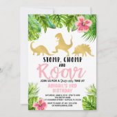 Dinosaurier-Geburtstags-Einladungs-Dino-Einladung Einladung (Vorderseite)