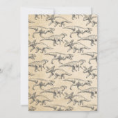 Dinosaurier Geburtstags-Foto Einladung farbig (Rückseite)