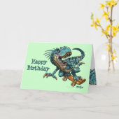 Dinosaurier-Geburtstags-Karte Karte (Gelbe Blume)