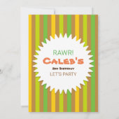 Dinosaurier-Geburtstags-Party Invitaton Einladung (Rückseite)
