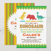Dinosaurier-Geburtstags-Party Invitaton Einladung (Vorne/Hinten)