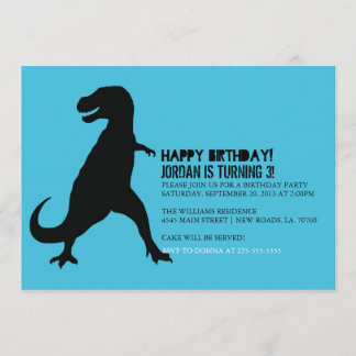 Dinosaurier-Geburtstags-Party | T-Rex Einladung
