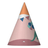 Dinosaurier Geburtstagsballons-Banner neutral Partyhütchen (Links)