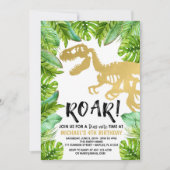 Dinosaurier Geburtstagseinladung Dino Party Boy Einladung (Vorderseite)