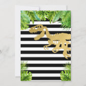 Dinosaurier Geburtstagseinladung Dino Party Boy Einladung (Rückseite)