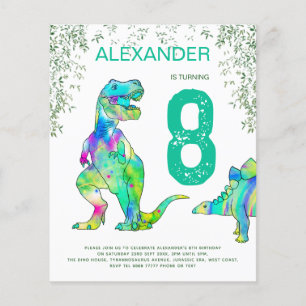 Dinosaurier-Geburtstagsfeier Budget Flyer