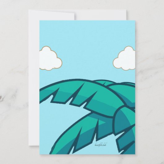 Dinosaurier Geburtstagsfeier Einladung (Rückseite)