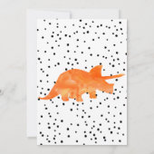 Dinosaurier Geburtstagsfeier Einladung Aquarell (Rückseite)