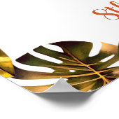 Dinosaurier Geburtstagsparty Begrüßungszeichen Poster (Ecke)