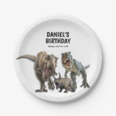 Dinosaurier Geburtstagsparty, Dino Party Pappteller (Vorderseite)