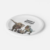 Dinosaurier Geburtstagsparty, Dino Party Pappteller (Schrägansicht)