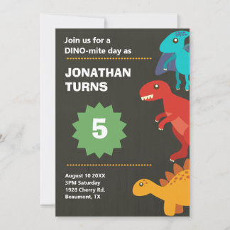 Dinosaurier Geburtstagsparty Einladung