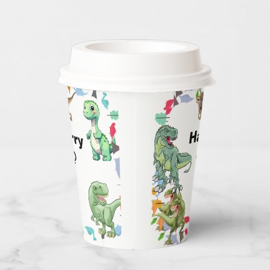 Dinosaurier-Geburtstagsparty Pappbecher (Rechts)