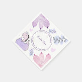 Dinosaurier Geburtstagsparty Pink Lila Serviette (Ecke)