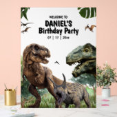 Dinosaurier Geburtstagsparty, T rex Geburtstag Acrylschild (Hochzeit)