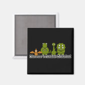 Dinosaurier gegen Evolution Magnet (Vorderseite/Rückseite)