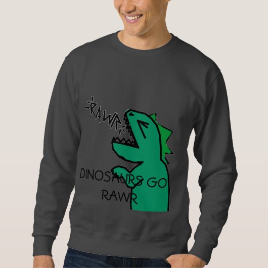 DINOSAURIER GEHEN das Sweatshirt RAWR Männer (Vorderseite)