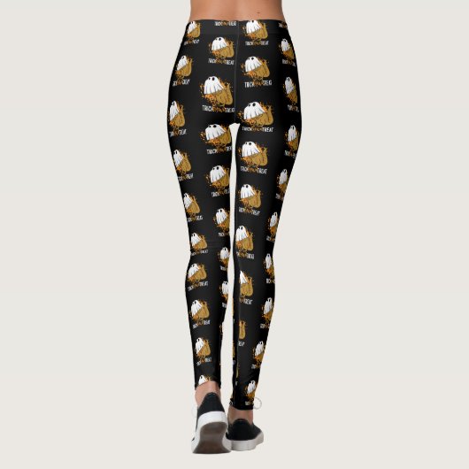 Dinosaurier-Geist Trick Rawr Leckerei-Halloweens T Leggings (Rückseite)