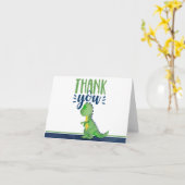 Dinosaurier geklappt Blank Danke Karte (Gelbe Blume)