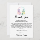 Dinosaurier-Gender-Bericht dank Karte (Vorderseite)