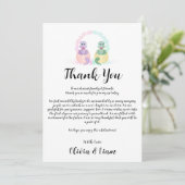 Dinosaurier-Gender-Bericht dank Karte (Stehend Vorderseite)