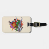 Dinosaurier Gepäckanhänger (Vorderseite horizontal)